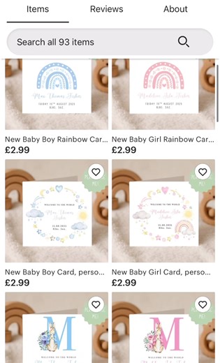 Take a look at my new ‘New Baby’ cards. The perfect cards to gift to a new little one as a special keepsake 🌸 #personalisedcards #newsmallbusiness #newbaby #greetingcardbusiness #greetingcard