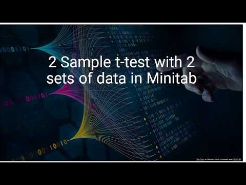 2 Sample t test with 2 sets of data in Minitab