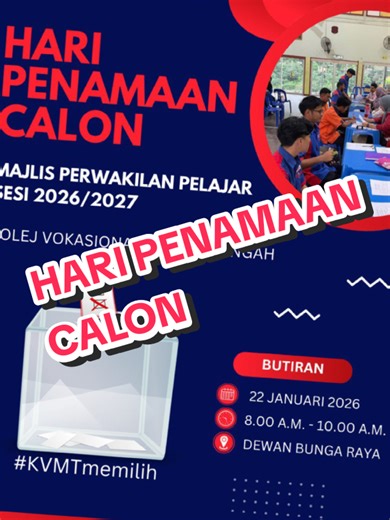 Hari Penamaan Calon MPP 2026: Suara Pelajar Berintegriti