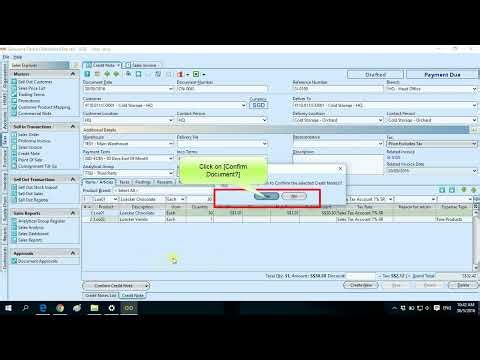 Sales Invoice - Credit Note to Customer Returns