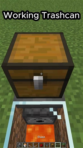 How to make a Working Trashcan in Minecraft #minecraft #tutorial