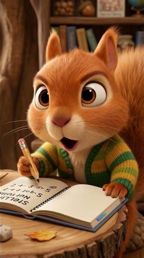Squirrel Doing Homework
