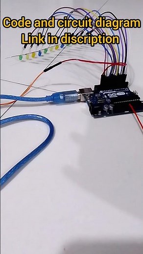 diy best Arduino project for beginners amazing dancing LED Circuit with Arduino Uno unique project