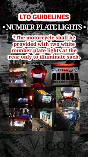 Number Plate Lights || LTO Motorcycle Guidelines