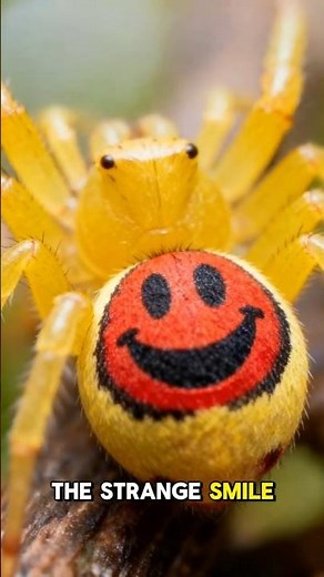 This Spider Has a Smiley Face on Its Body 😳🕷️