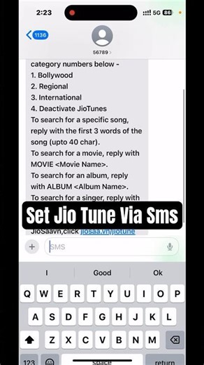How To Set Jio Tune Via Sms #growwithmanish #shorts #jiotune #jiocallertunes