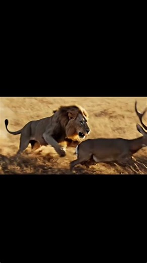 Lion’s Lightning Chase! 🦁💨 | Wild Safari Moment#Lion #AnimalShorts #TrendingShorts #ViralShorts