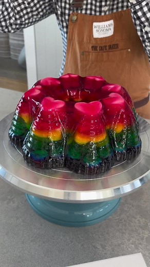 Birthday cake vibes and I am loving this rainbow jelly cake. #tiktokbaker #rainbowcakes #jellocake #jellycakeartist #bakingcontentcreator #rainbowjellocake