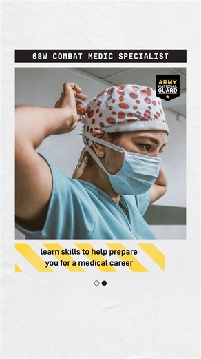 3.1K views · 126 reactions | As a 68W combat medical specialist, you’ll acquire skills that can prepare you for a civilian career with hospitals, nursing homes, and rehab centers. Start your medical career: https://bit.ly/3tJWIJ9 | National Guard | Facebook