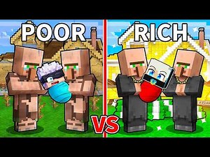 Raised By POOR and RICH Dad in Minecraft!