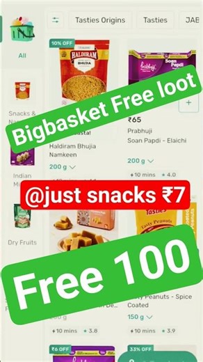 Bigbasket coupon Today|Don't Miss! ❌ Order Free Snacks Now | New Loot 2025