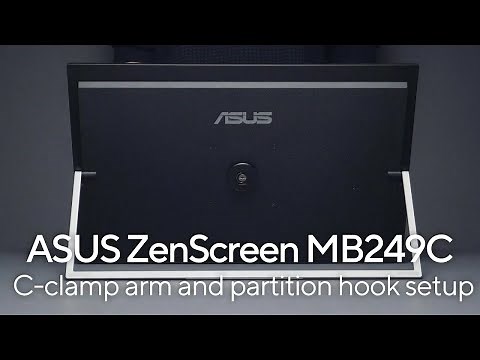 ASUS ZenScreen MB249C C-Clamp Arm and Partition Hook Setup | ASUS SUPPORT