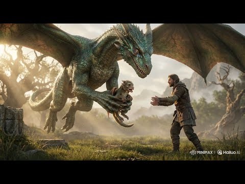 A weeping mother dragon carried her cub to a human man—what he did next was astonishing! | HFY Story