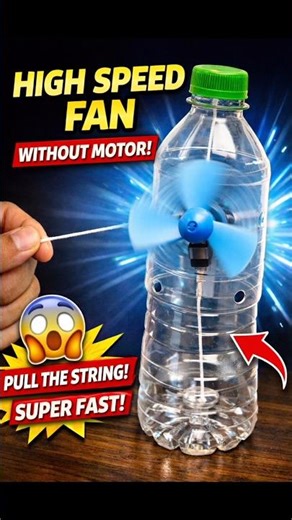 No Motor! High Speed Fan Trick 🤯 #shorts #youtubeshorts #diy #diyfan #highspeedfan #withoutmotor