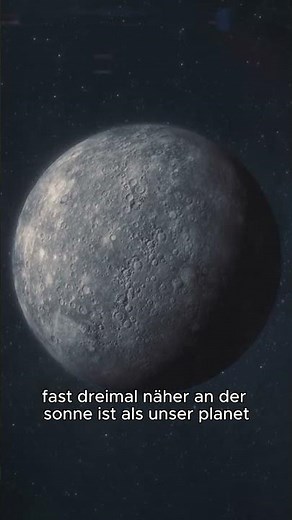 Merkur: Der geheimnisvolle Planet direkt neben der Sonne! ☀️ #weltraum #space #universum #shorts P2