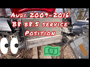 2.0t Audi A4 A5 Service Position Core Support Remove A6 Q5 etc. timing chain engine remove b8 b8.5