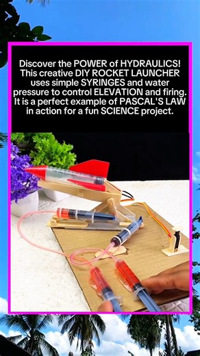 DIY Hydraulic Rocket Launcher: Amazing School Science Project using Syringes!