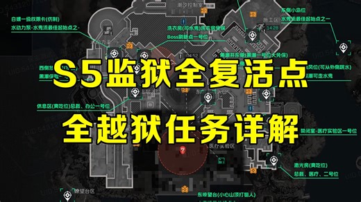 S5新赛季监狱地图，全复活点和全越狱流程任务详解！「三角洲S5赛季」