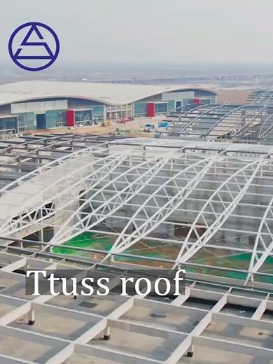 Large span steel structure truss roof design