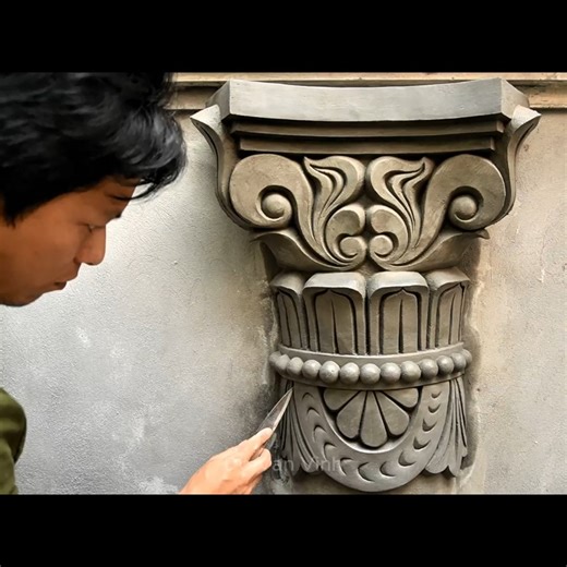 4.5M views · 32K reactions | This round column head is very simple and easy to make --------------------------------------- Song: Loving You is Easy Artist: Julia Gartha Link: https://business.facebook.com/sound/collection/?sound_collection_tab=sound_tracks&asset_id=871726476759752&reference=artist_attr | Do Van Vinh | Facebook