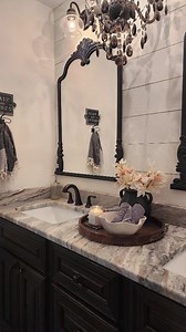 Fall bathroom tray styling ✨️ Comment Golden for links to be sent directly to your inbox! This isn't a space I show often, I have wanted to paint my bathroom cabinets for so long, but I haven't had the chance. It is still on my to-do list...which is a very long list! • #walmarthaul #myneutralhome #walmartfinds #modernorganic #bathroomideas #fallcenterpiece #cozyhome #transitionalhome #neutralaesthetic #amazonfinds • Bathroom styling| Walmart home decor| bathroom decor| affordable decor | budget 