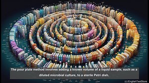 Pour plate in biology