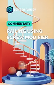 Polygon Runway on Instagram: "Let's use array and screw modifiers to quickly create an abstract spiral staircase scene in Blender 2.92 . Full commentary video on youtube.com/polygonrunway . If you want to learn 3D illustration, visit link in bio :) . . #3dart #webillustration #polygonrunway #blender3d #blenderrender #3dmodel #blenderart #3dmodeling #3dartwork #3drender #blenderarrays #3dfurniture #3dillustration #digitalart #blender3d #3dstairs #blender3dsnack"