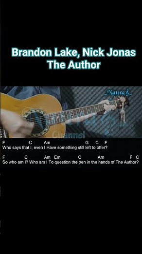 Brandon Lake, Nick Jonas - The Author Guitar Chords Lyrics #shorts