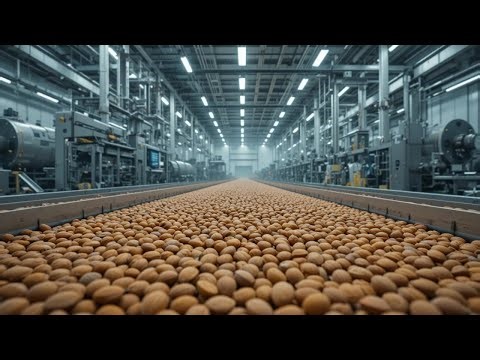 How Millions of Almonds Processed Daily | Inside an Almond Processing Factory