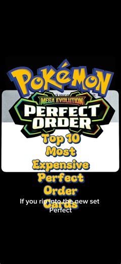 Updated: Top 10 Most Expensive Mega Evolution Perfect Order Pokémon Cards #pokemoninvestments