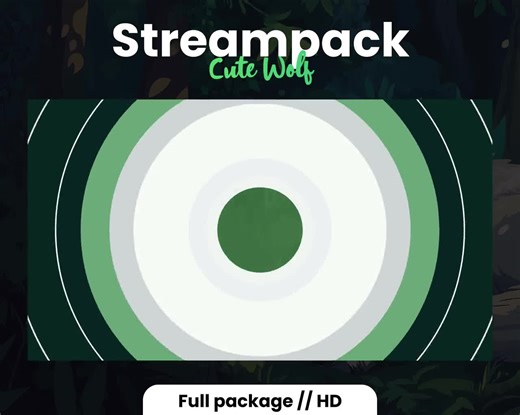 STREAMPACK - CUTE WOLF - 1920x1080px - Animated Stream Package - Overlays, Scenes, Badges and More! Instant Download - Etsy