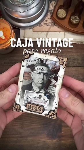 🎁 Te enseño cómo hacer una caja de regalo estilo vintage #vintage #vintagestyle #scrapbooking #scrapbookingideas #journaling