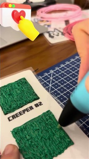 Making a 3D Minecraft Creeper With a 3D Pen AMAZING Results! #minecraft #mincraftshort #3dpen
