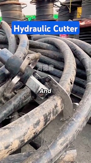 This hydraulic cutter slices through rebar and heavy cables like butter 😲