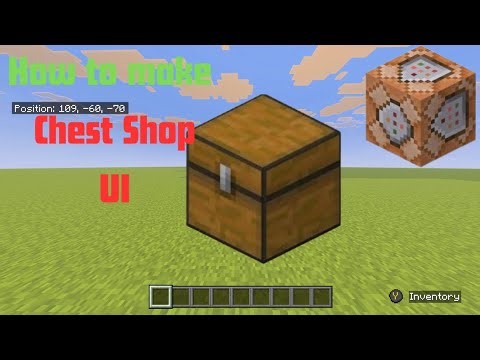 Chest Shop UI! Minecraft bedrock edition command block tutorial!