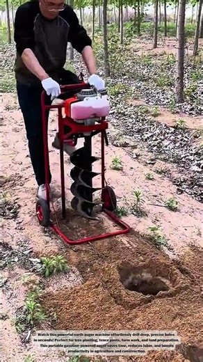 🚜 Amazing Earth Auger Machine Drills Perfect Holes in Seconds