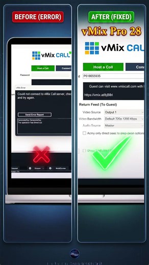 vMix Call Error Fix in Minutes 🔥 | Easy Fix | vMix Pro 28 #vmix #livestreaming