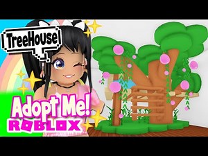 EASY *How To Build a TREEHOUSE* in ADOPT ME! (roblox) Custom Furniture Tutorial