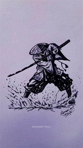 Samurai speed drawing🥷 #shorts #samurai #sketch #art #drawing #draw #speeddrawing #fyp #viral #ninja