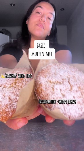 Delicious and Easy Muffin Recipes - Banana/White Choc, Passionfruit-Cream Cheese