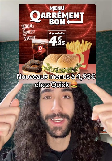 Menus à 4,95€ chez Quick : Offres irrésistibles !
