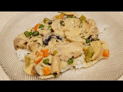 How to make Chicken a la King in a Crockpot | Classic Family Meal