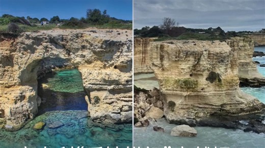 意大利“爱情拱门”突然塌了，曾传说拱门下接吻将获得永恒的爱情，超千万情侣曾来景点打卡