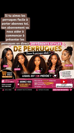 ✨ Découvre différents styles de perruques | Trouve la perruque idéale pour toi !
