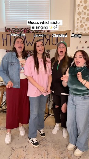 Cimorelli on Instagram: "Which sister do you think is singing ✨ #guesswhossinging #cimorelli #sisters"