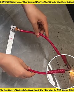 23K views · 186 reactions | Short-circuit test: Connecting thick cables to a powerful battery. DANGER! Do Not Imitate! This demonstration is for educational purposes only#BatteryTest, #ShortCircuit, #HighVoltage, #PowerBattery | Bangla Electrical project | Facebook
