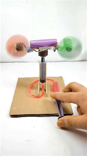 Fully Rotating Hydraulic Fan Model | Simple Science Project#experiment #youtubeshorts #diy #motor