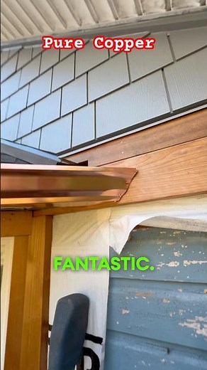 Copper Gutters Installed: Benefits, Seamless Fit & Curb Appeal #CopperGutters #Shorts