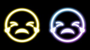 Bright Neon Emoji Animation Sad Crying Stock Footage Video (100% Royalty-free) 3486357589 | Shutterstock