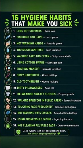 16 hygiene habits that may be harming your health
